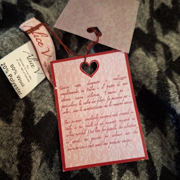 Alice V Womens Houndstooth Vest Cardigan One Size Open Front Wool Fall Designer - Picture 7 of 8